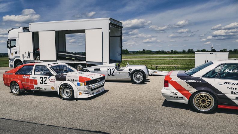 Teilnehmende Fahrzeuge: Audi sport quattro S1, Audi 90 quattro IMSA GTO